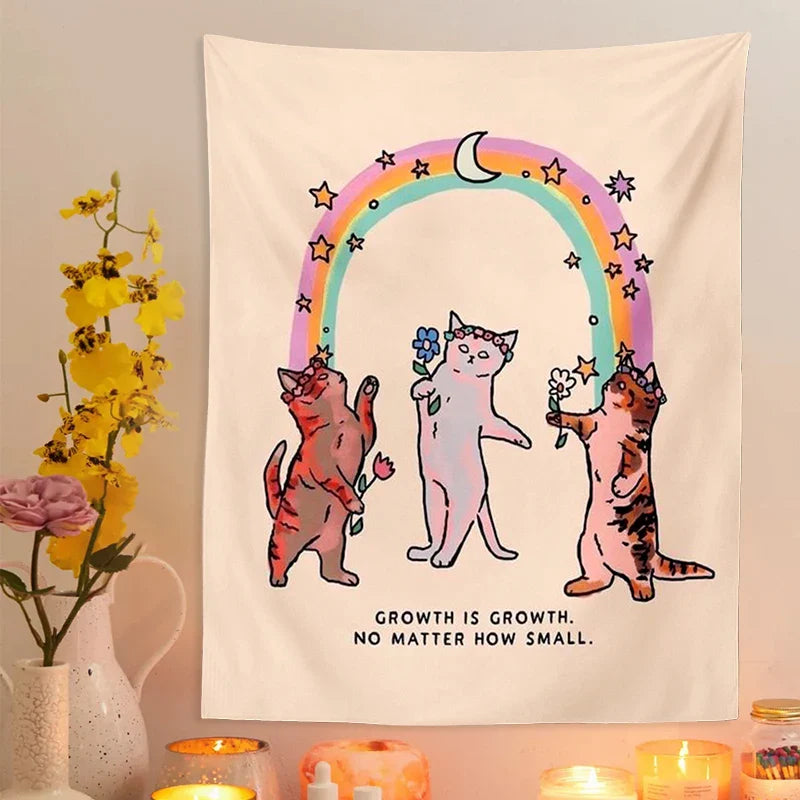 Afralia™ Cat Tapestry Wall Hanging for Home Decor and Wall Art