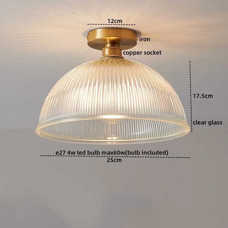 Afralia™ LED Glass Ceiling Lamp for Interior Decor