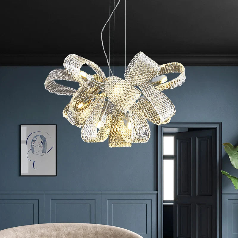 Afralia™ Luxury Glass Pendant Chandelier - Modern Minimalist Living Room Lighting Fixtures