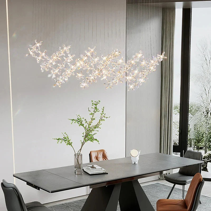 Afralia™ Flower Crystal LED Chandelier - Large Modern Luxury Decorative Lighting