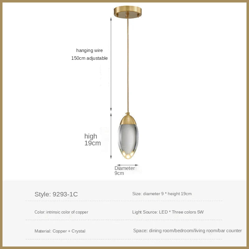 Afralia™ Crystal LED Pendant Lights for Home Decor Lighting