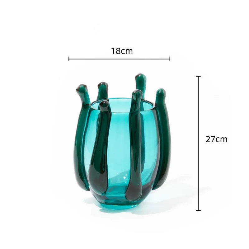 Afralia™ Handcrafted Silk-wrapped Glass Vase - Home Decoration & Flower Arrangement