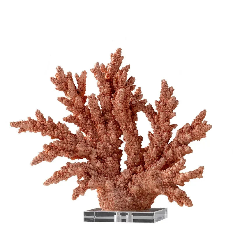 Afralia™ Coral Resin Sculpture: Colorful Crystal Ornaments for Home Decor