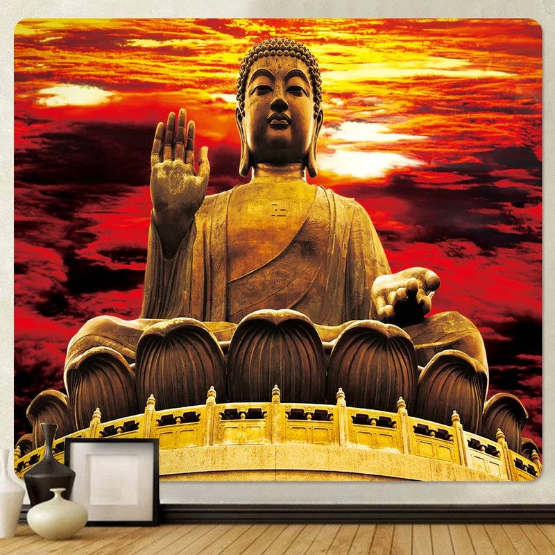 Afralia™ Indian Buddha Mandala Tapestry: Psychedelic Hippie Boho Wall Decor