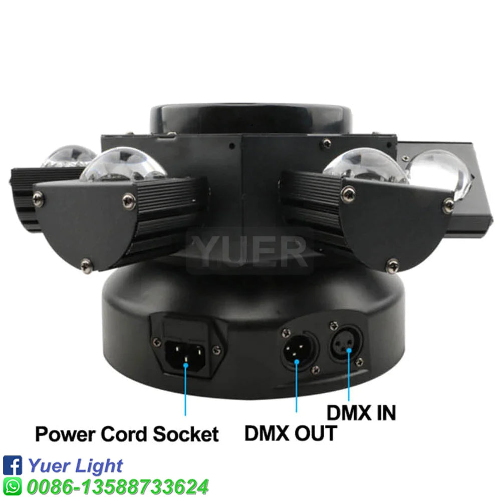 Afralia™ 6-Head Moving Beam Light with RG Laser Strobe, DMX Stage & RGB Rotation for Disco