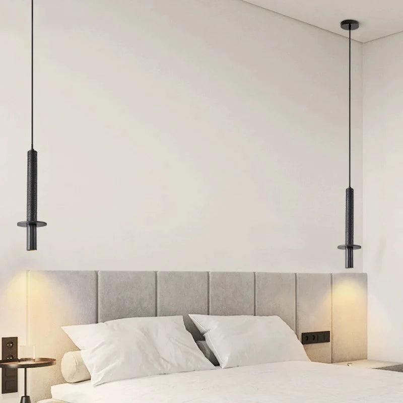 Afralia™ Stone Pendant Chandelier: Nordic Modern Ceiling Light for Bedroom, Long Line Design