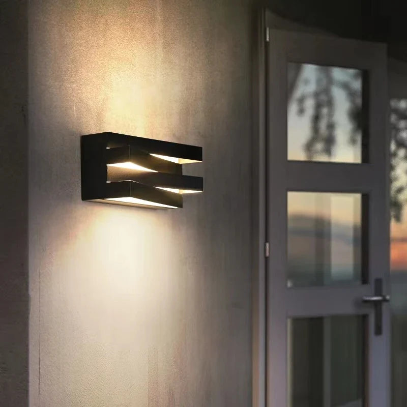 Afralia™ Alumunim IP65 Outdoor Wall Lamp Sconce for Villa Porch Gate Lighting