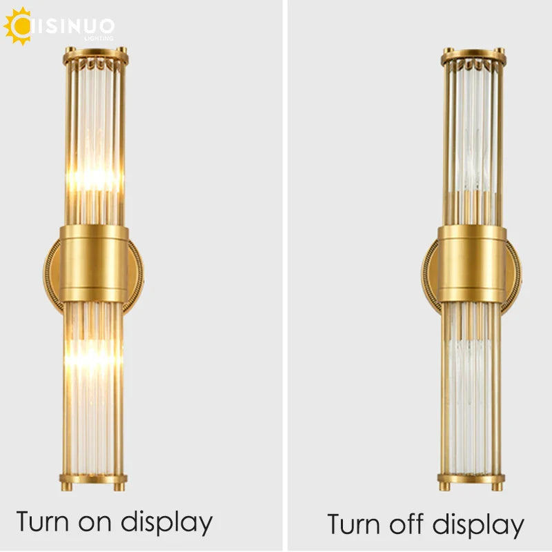 Afralia™ Copper Indoor Wall Sconce Light for Bedroom Living Room Hallway