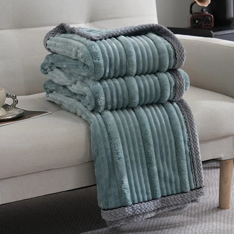Afralia™ Light Luxury Sofa Blanket for Autumn/Winter, Cozy Office and Bedroom Blanket