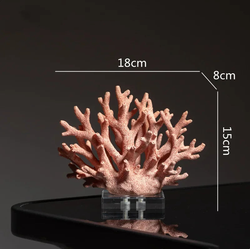 Afralia Coral Resin Ornaments: Artificial Coral Decor for Home Decor Accessories