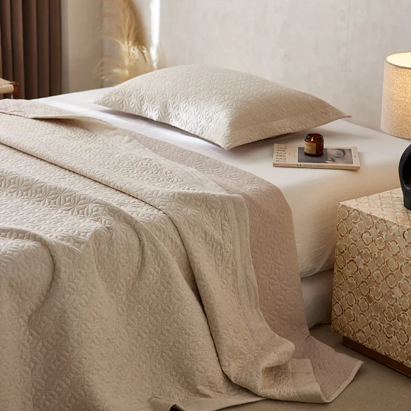 Afralia™ Lyocell Linen Quilted Bedspread - Thin Summer Quilt Blanket