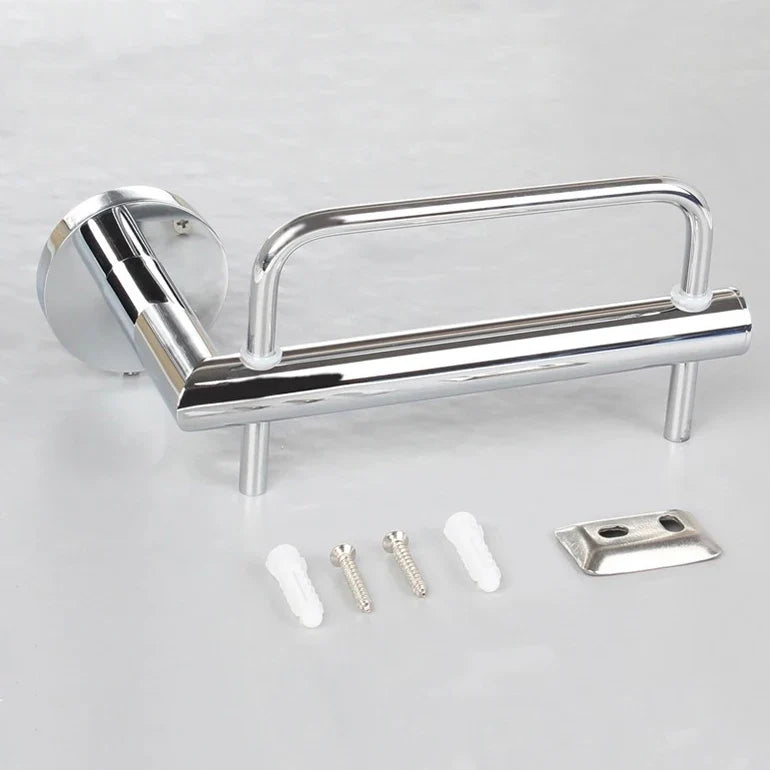 Afralia™ Euro Silver Bathroom Paper Holder in Chrome Finish(Bit shorter version)