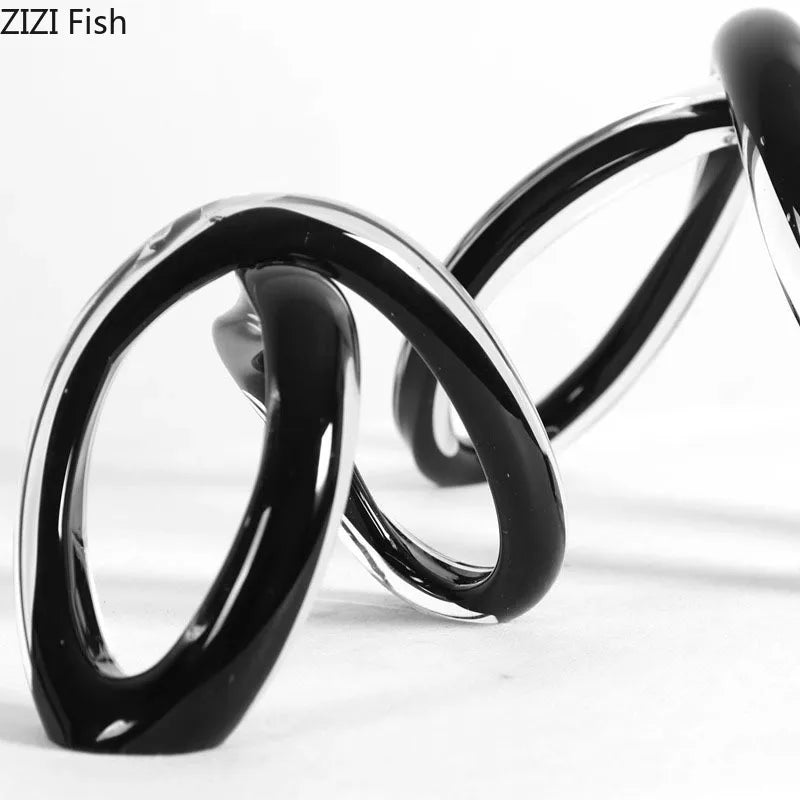 Afralia™ Knot Ornaments Glass Sculpture for Desk Decor - Creative Geometric Artwork