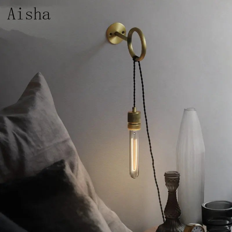 Afralia™ Retro Wall Lamp Attic Decor LED Wall Light Industrial Sonce for Bedroom Stairs EU Plug