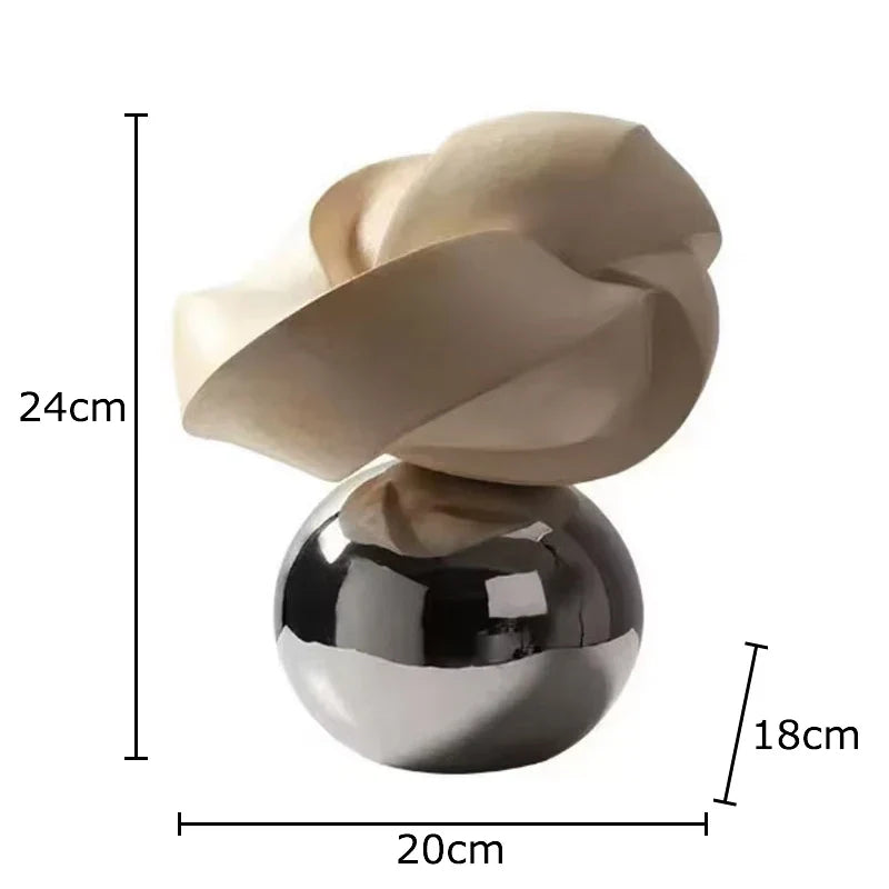 Geometric Twisted Statue Desk Decor by Afralia™ - Modern Crafted Sculpture for Room Aesthetics