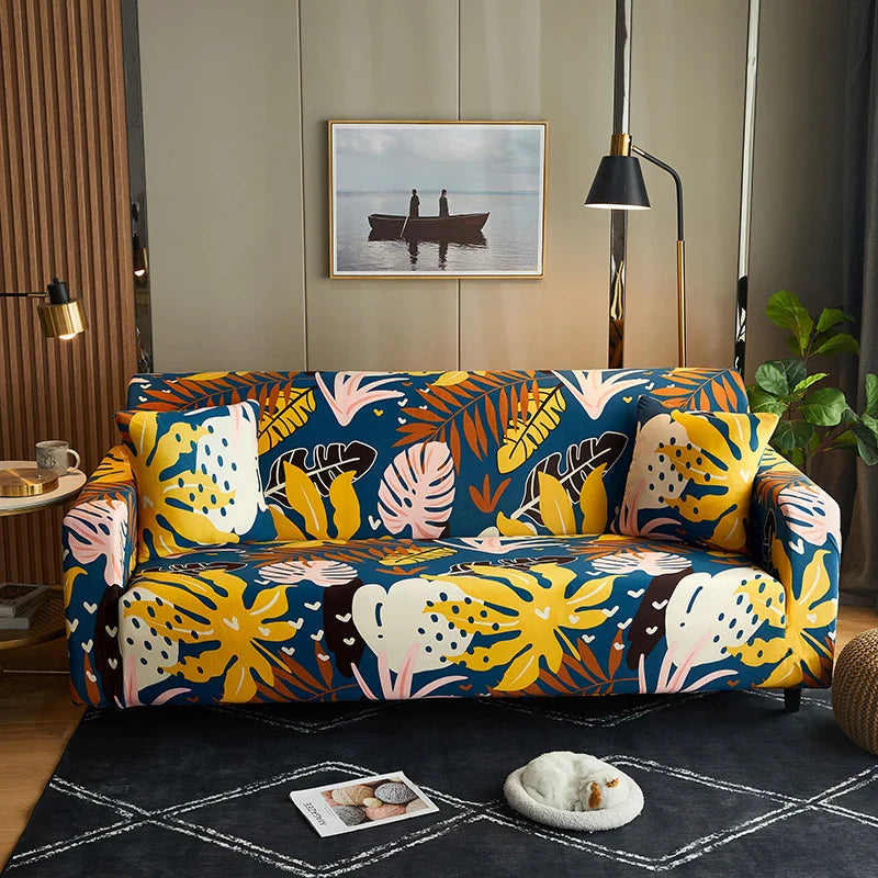 Afralia™ Stretch Sofa Cover Slipcover for 3 Seater Couch - Print Protector