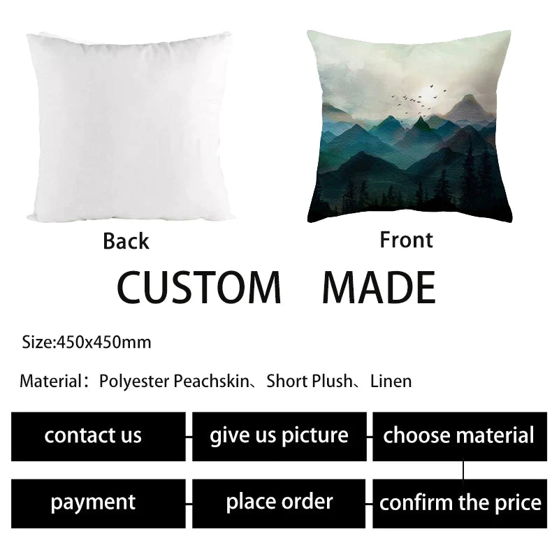 Afralia™ Mountain Landscape Cushion Cover- Scenic Pillow Case for Home Décor