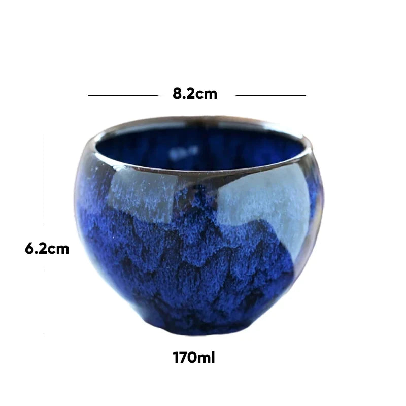 Afralia™ 170ml Ceramic Coffee Cup Kung Fu Tea Cups Pottery Drinkware Egg Style