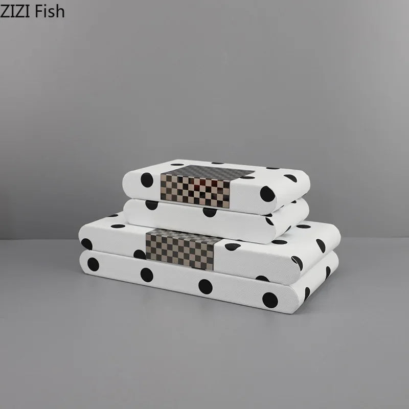 Afralia™ Polka Dots Leather Jewelry Box: Elegant Dresser Decor & Jewelry Storage Jar