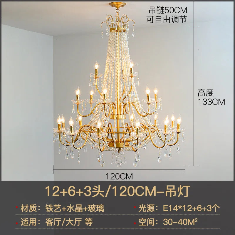 Afralia™ French Pearl Chandelier, Elegant Retro Design for Luxurious Living Spaces