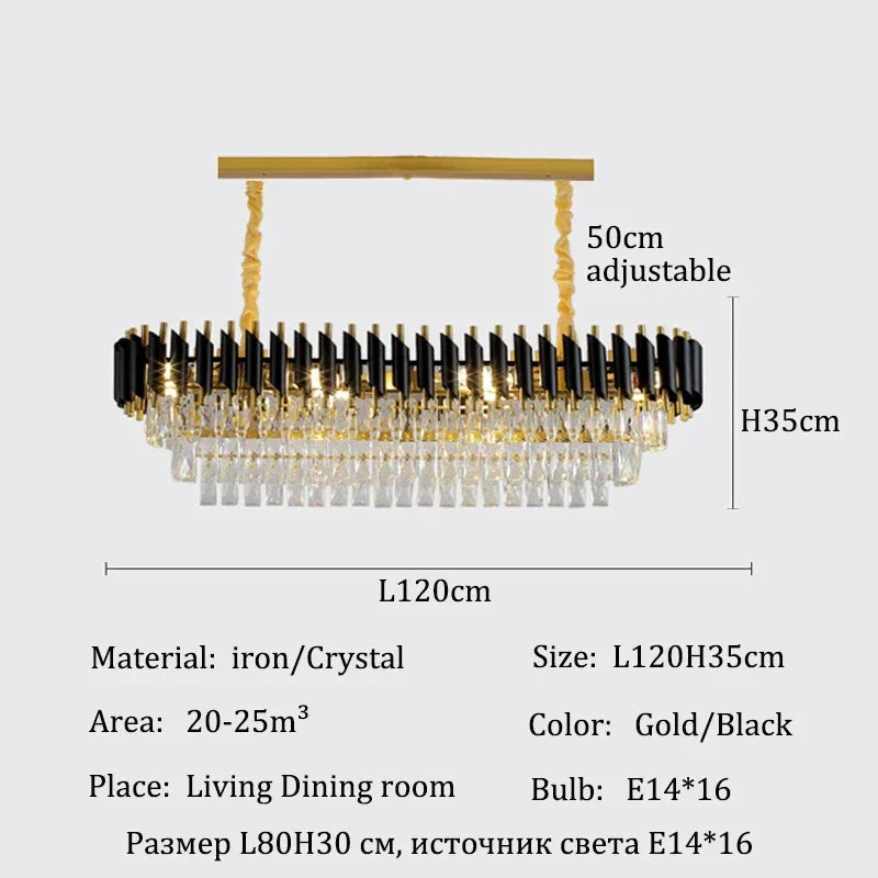 Afralia™ Crystal Ceiling Pendant Lights: Luxury Chandelier for Home Villa Living Dining Room