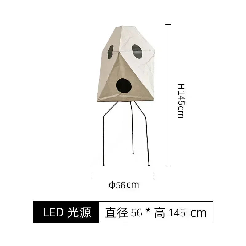 Afralia™ Wabi-sabi Rice Paper LED Floor Lamp for Home Decor and Lighting
