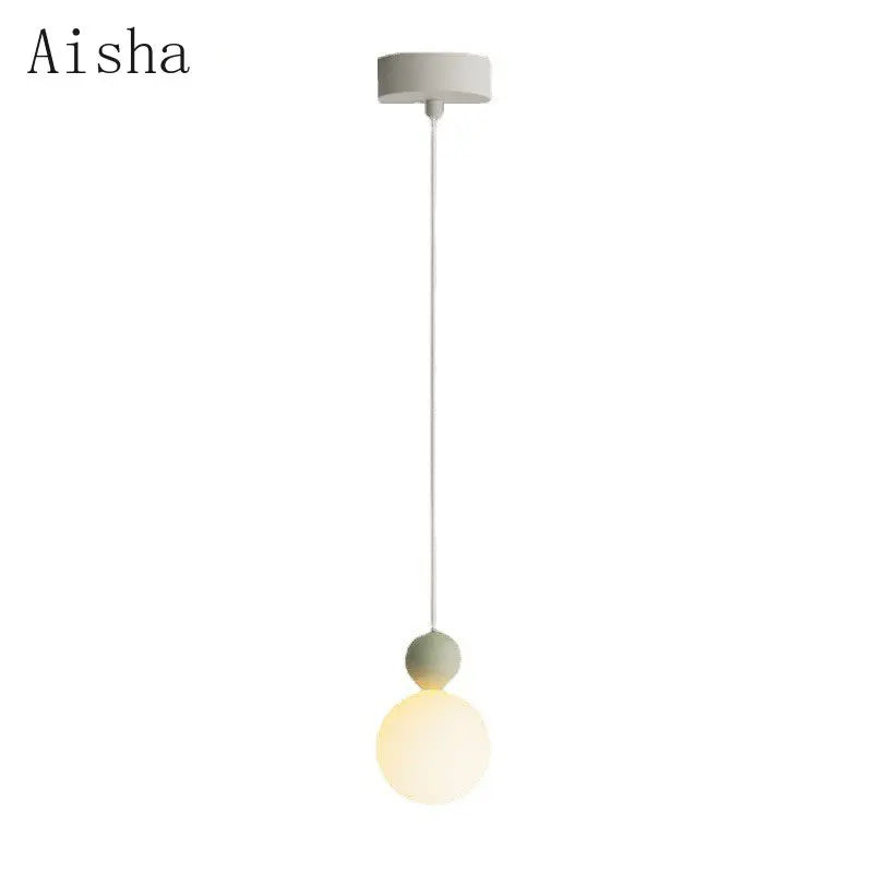 Nordic Cream Hanging Light for Children's Bedroom by Afralia™