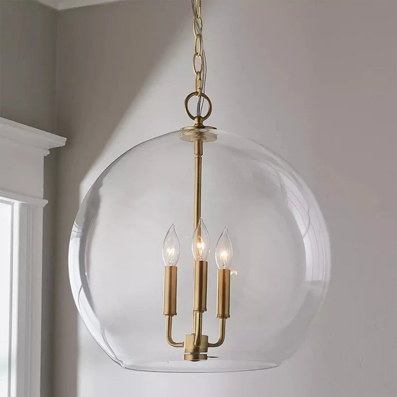 Afralia™ Glass Ball LED Chandelier for Modern Restaurant & Bar Decor
