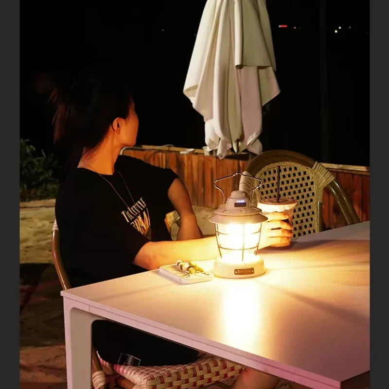 Afralia™ Vintage LED Lantern: Portable for Camping, Hiking, Emergency