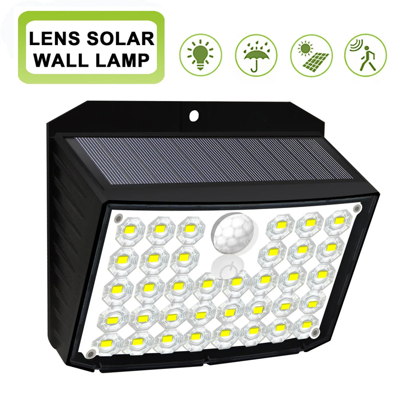 Afralia™ Outdoor Solar Motion Sensor Security Lights - 36 LED Waterproof Wall Lamp