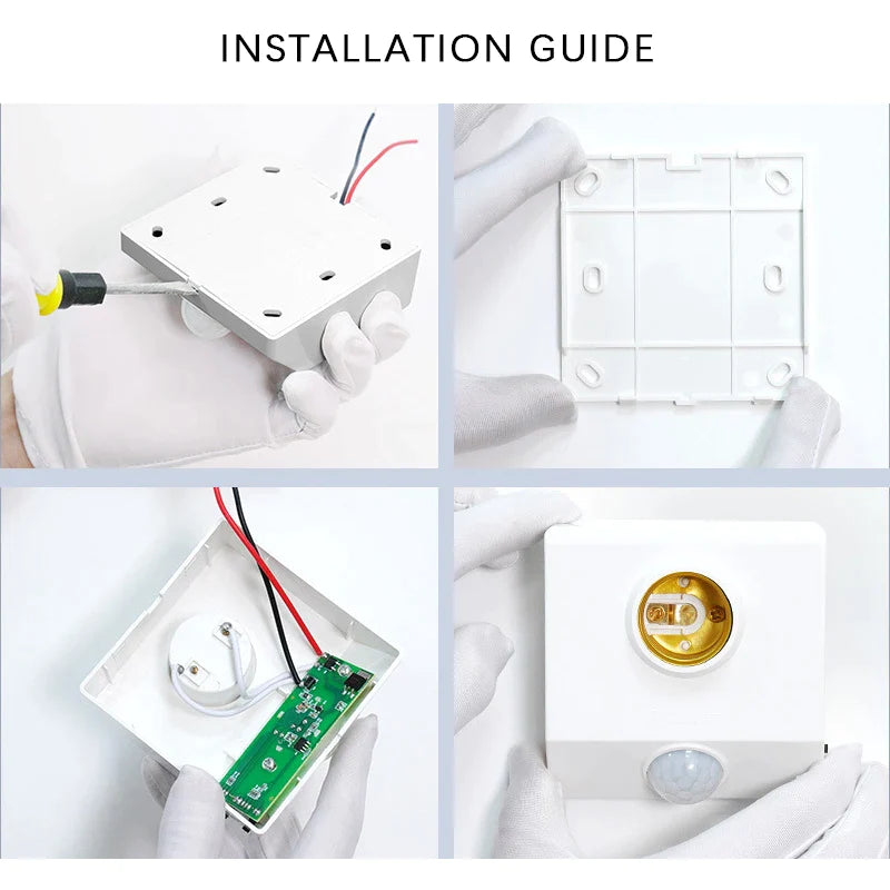 Afralia™ Infrared Motion Sensor E27 Holder: Adjustable Time & Sensitivity