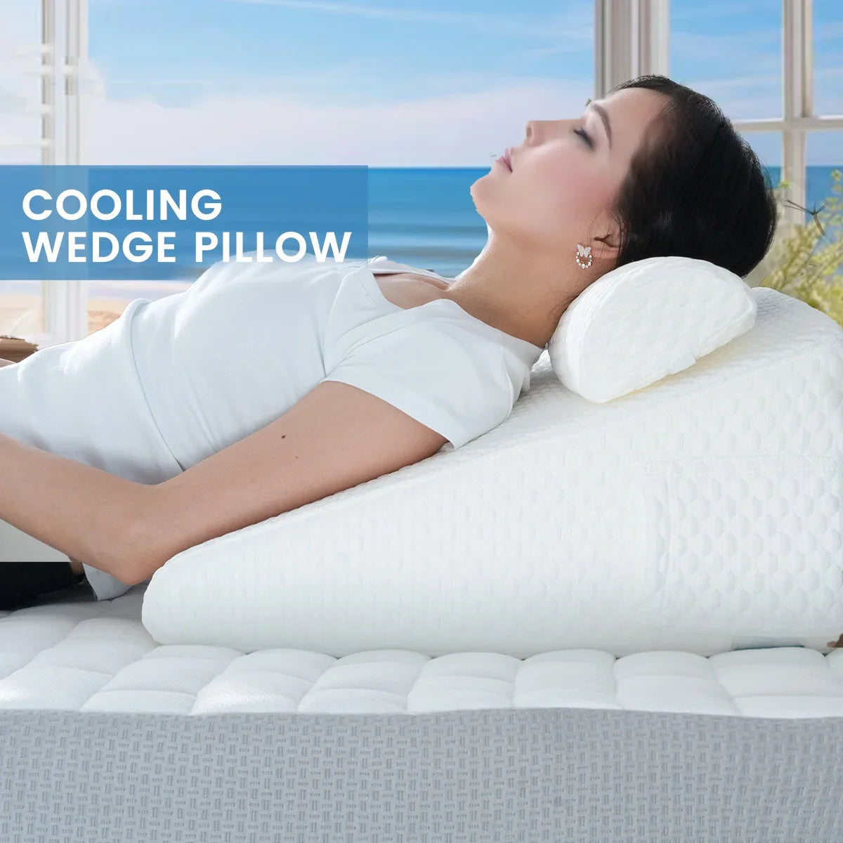 Afralia™ Memory Foam Bed Wedge Pillow Set - Versatile Support for Back, Leg, and Knee