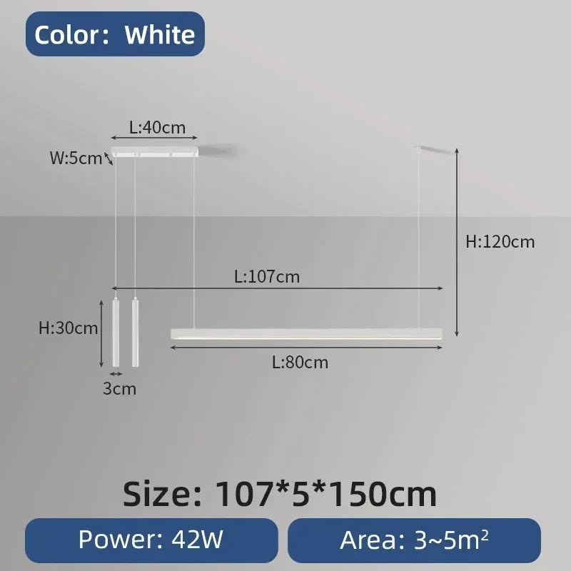 Afralia™ Minimalist Dimmable Chandelier for Dining Kitchen Office Bar Pendant Lighting