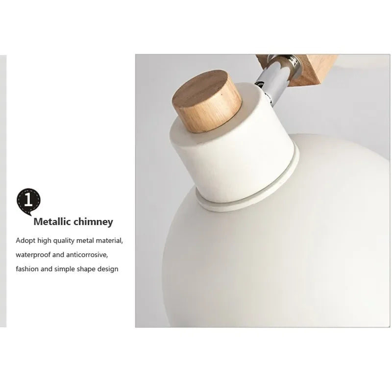 Afralia™ Nordic Modern LED Wall Sconce for Bedroom Wooden Decor