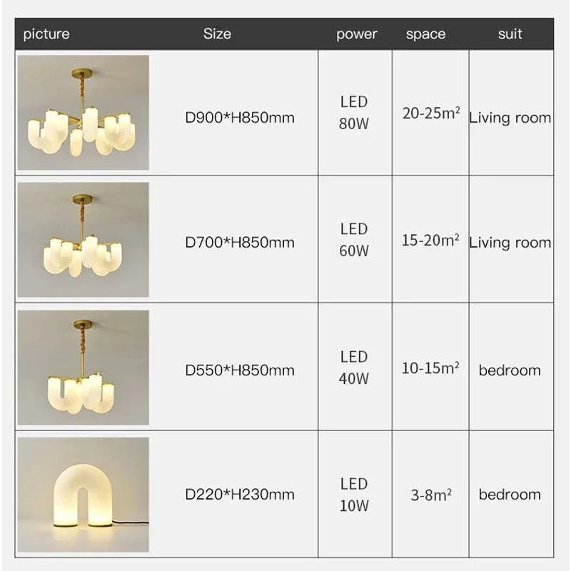 Afralia™ Nordic Minimalism U-shaped Pendant Lights with Rotational Molding for Home Decor