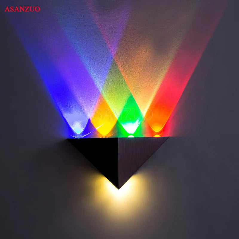 Afralia™ Triangle LED Wall Light - Modern Aluminum Sconce for KTV, Bar, or Home Decor