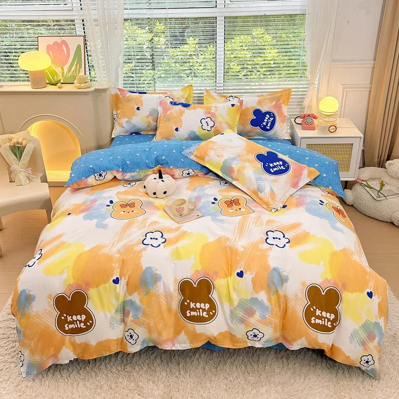 Afralia™ Plant Printed Brushed Single Duvet Cover for Cozy Winter Nights