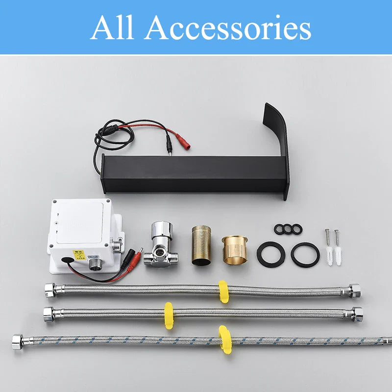 Afralia™ High Style Smart Sensor Bathroom Basin Faucet Cold Hot Mixer Waterfall Tap