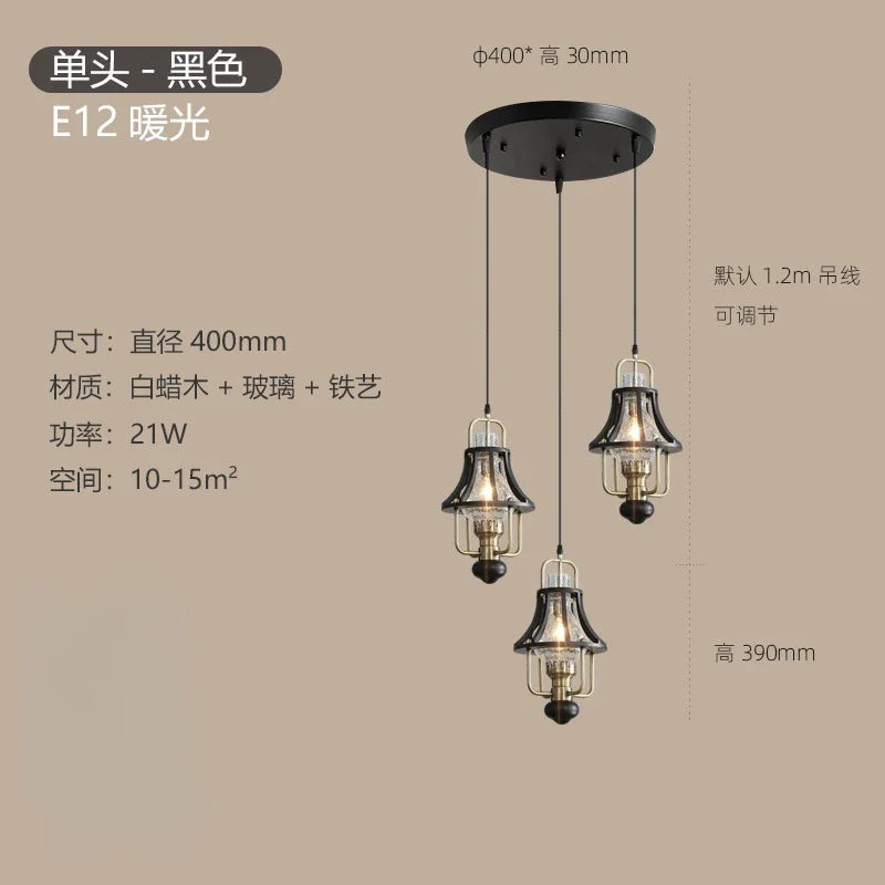 Afralia™ Vintage Medieval Kerosene Pendant Lights | Retro Industrial LED Hanging Lamp
