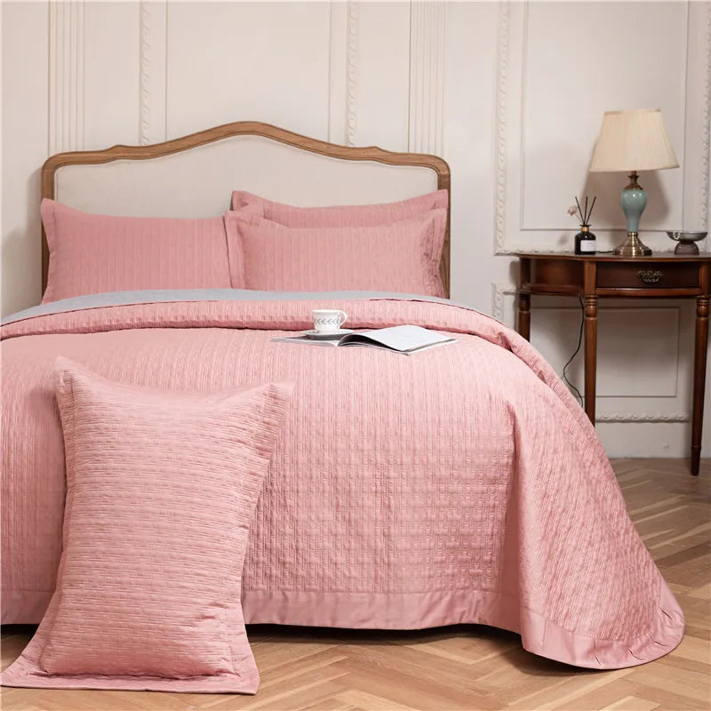 Afralia™ Egyptian Cotton Quilt Set, Reversible Bedspread, Luxe Coverlet, 3Pcs