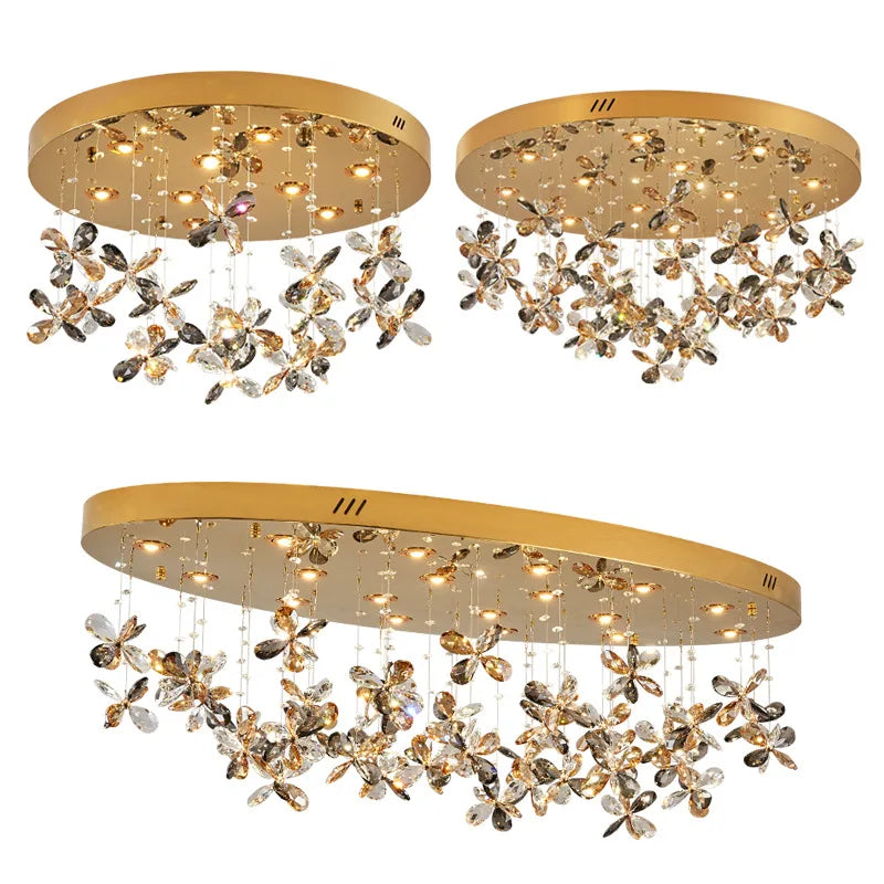 Afralia™ Crystal Branch Pendant Light Modern Ceiling Fixture for Living Room