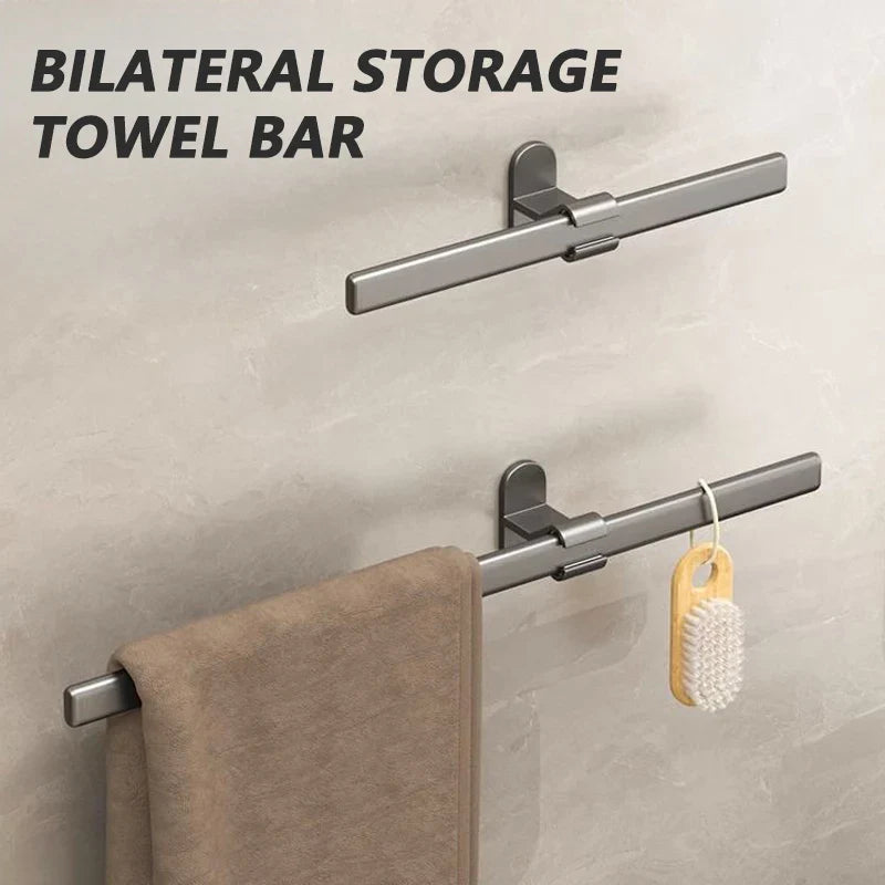 Afralia™ Self-Adhesive Towel Holder Rack for Bathroom & Washstand Organization