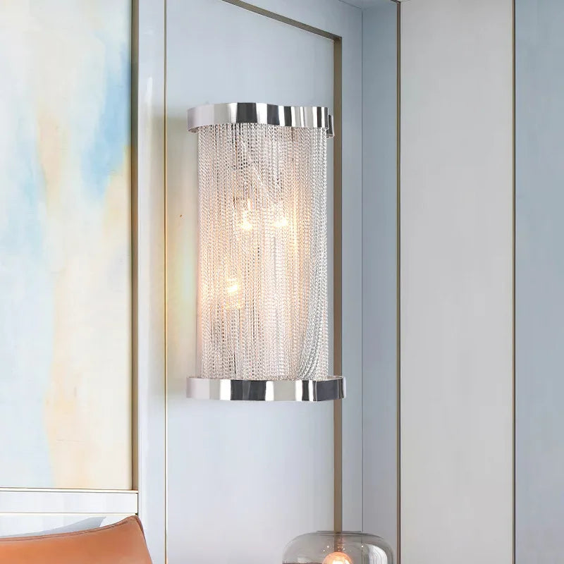 Afralia™ Tassel Chain Wall Light: High-End LED Decor for Bedroom, Living Room & TV