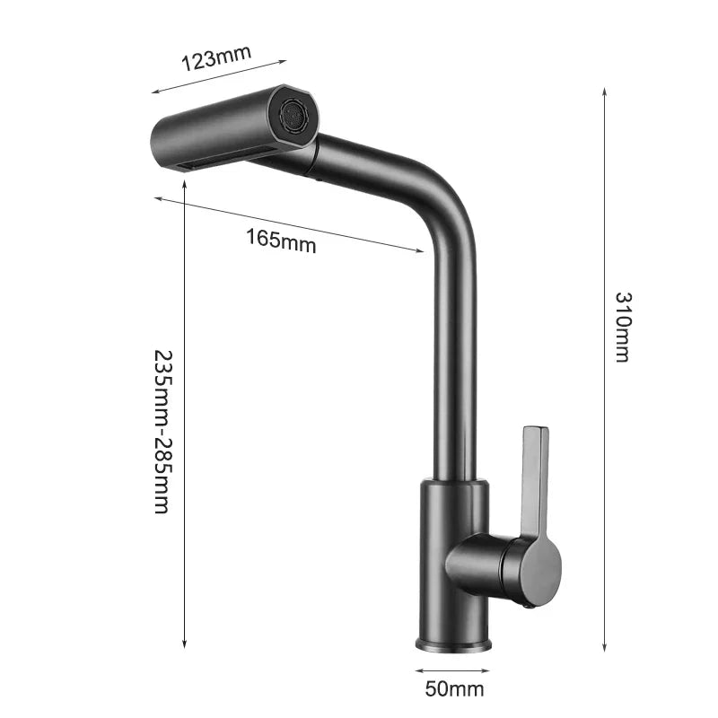 Afralia™ Pull Out Kitchen Faucet with 4 Modes Stream Sprayer, Deck Mounted Mixer