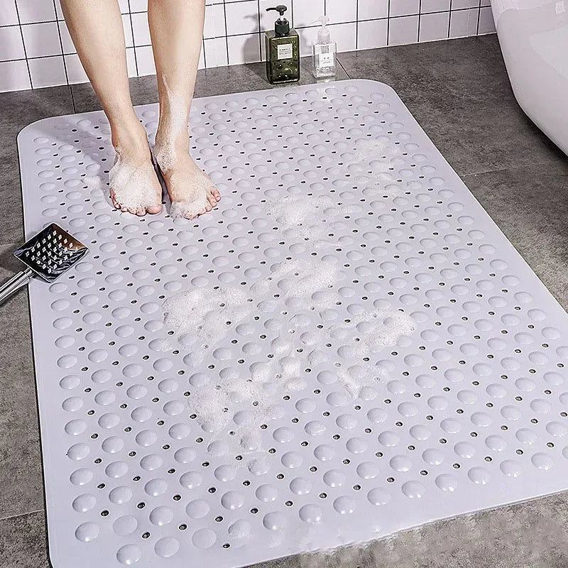 Afralia™ Large Non-Toxic Non-Slip Bath Mat with Suction Cups for Safety and Comfort