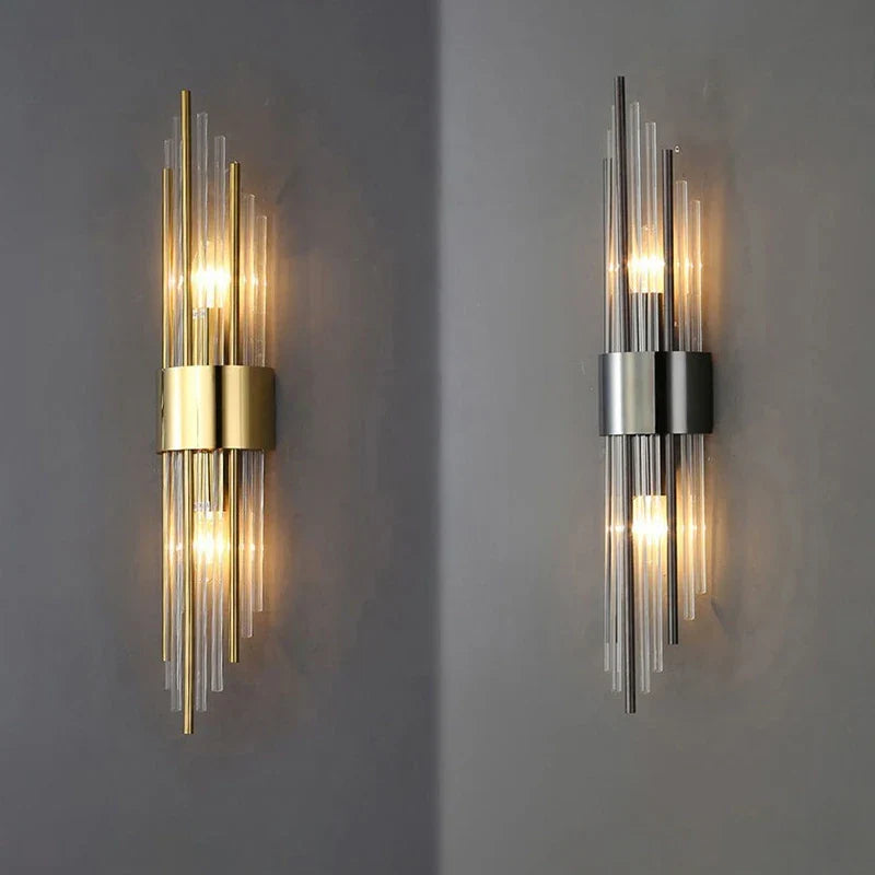 Afralia™ Gold LED Wall Lamp Modern Light Luxury Sconce for Living Room & Bedroom