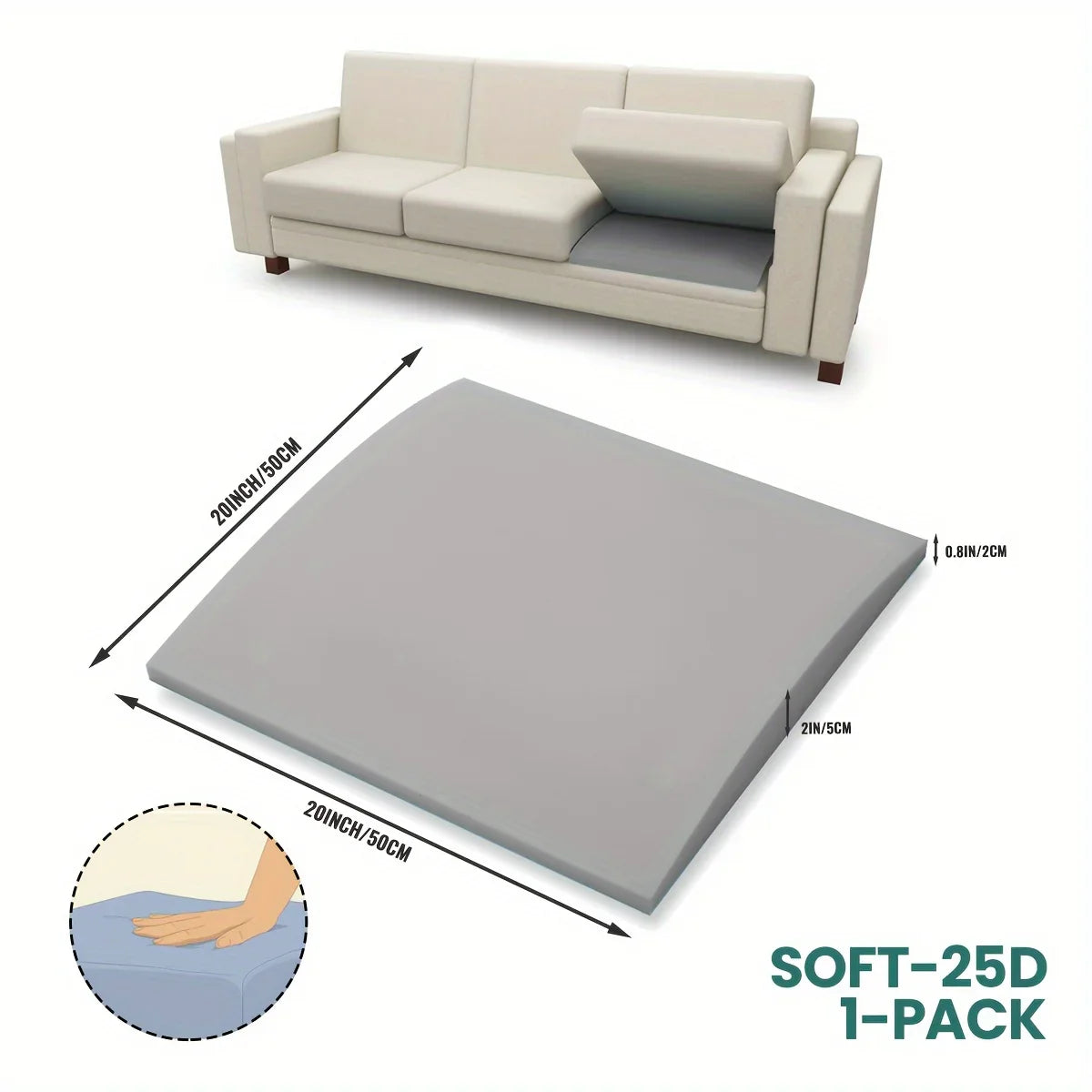 Afralia™ Sofa Cushion Support | Firm (25D/40D) Design for Sagging Seat Repair | Arched Furniture Seat Fix