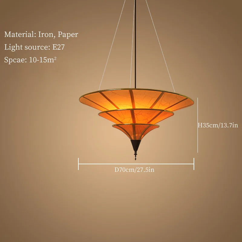 Afralia™ Vintage Southeast Asian Buddhist Lamp - LED Pendant Light for Dining Room & Bedroom