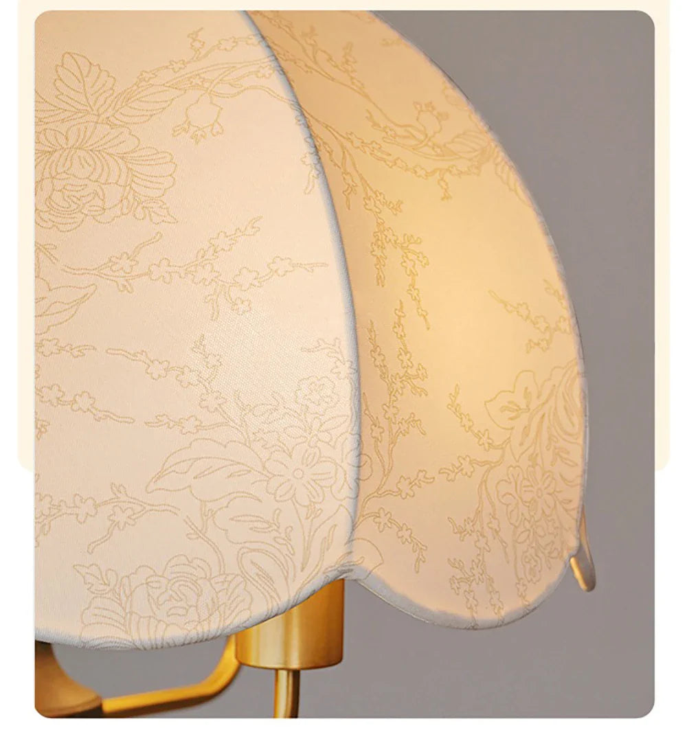 Afralia™ Korean Fabric Pendant Light for Bedroom Study Hotel Chandelier LED Lamp