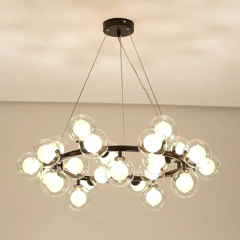 Afralia™ Gold LED Chandelier, Modern Pendant Light for Living Room, Kitchen, Bedroom, Dining Room